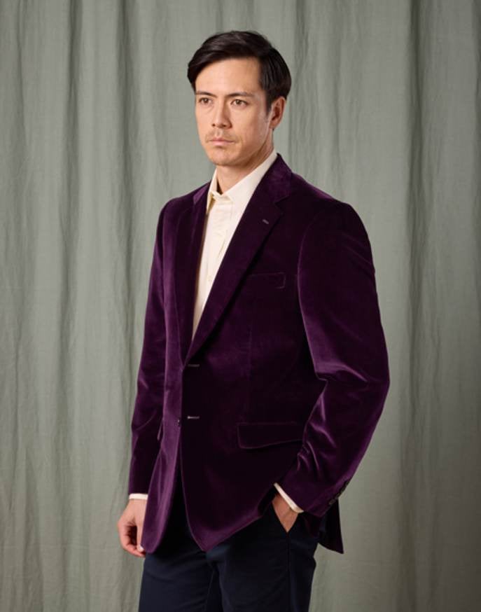 Classic Velvet Jacket - Purple