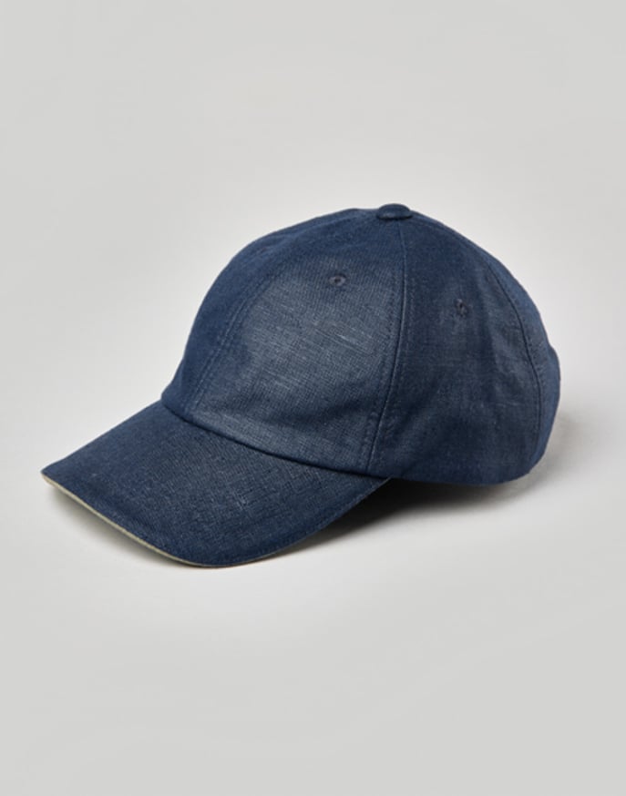 Linen Baseball Cap - Navy (Maritime)
