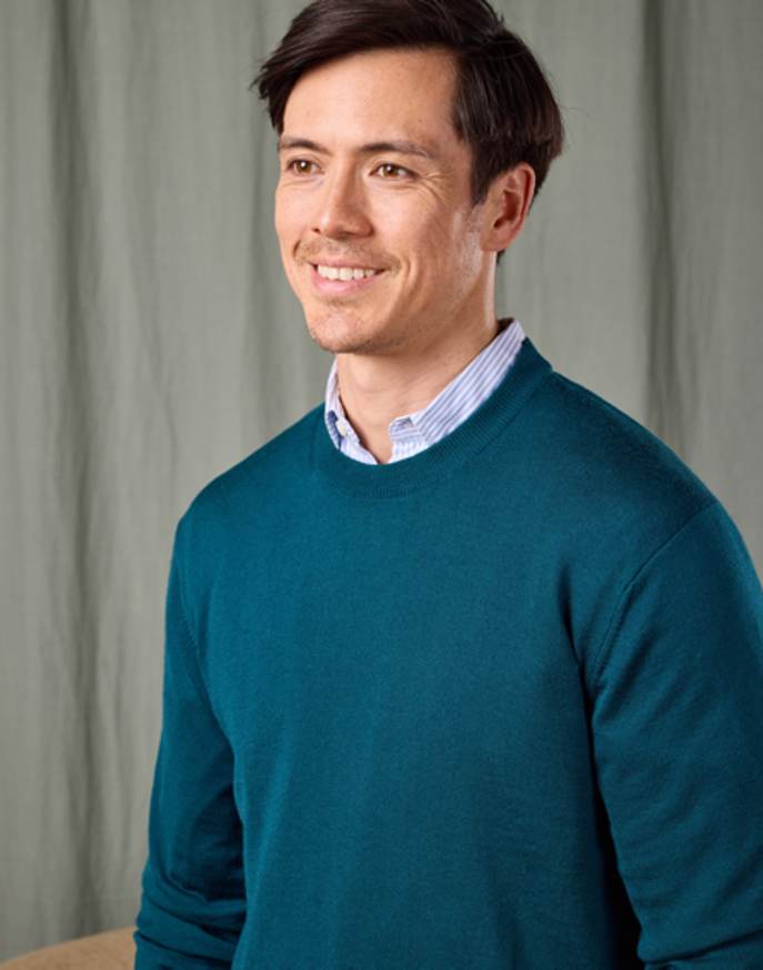 Merino Crew Neck Jumper - Teal