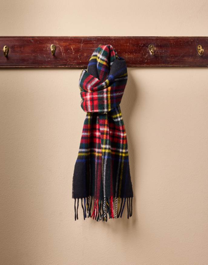 Lambswool Scarf - Black Stewart
