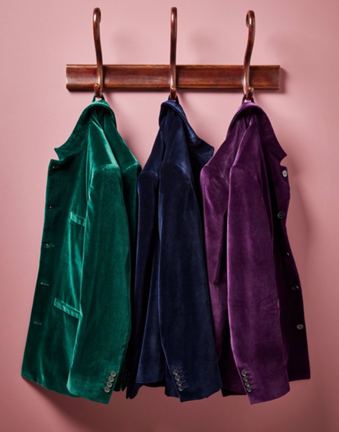 Classic Velvet Jacket - Bottle Green | Joseph Turner