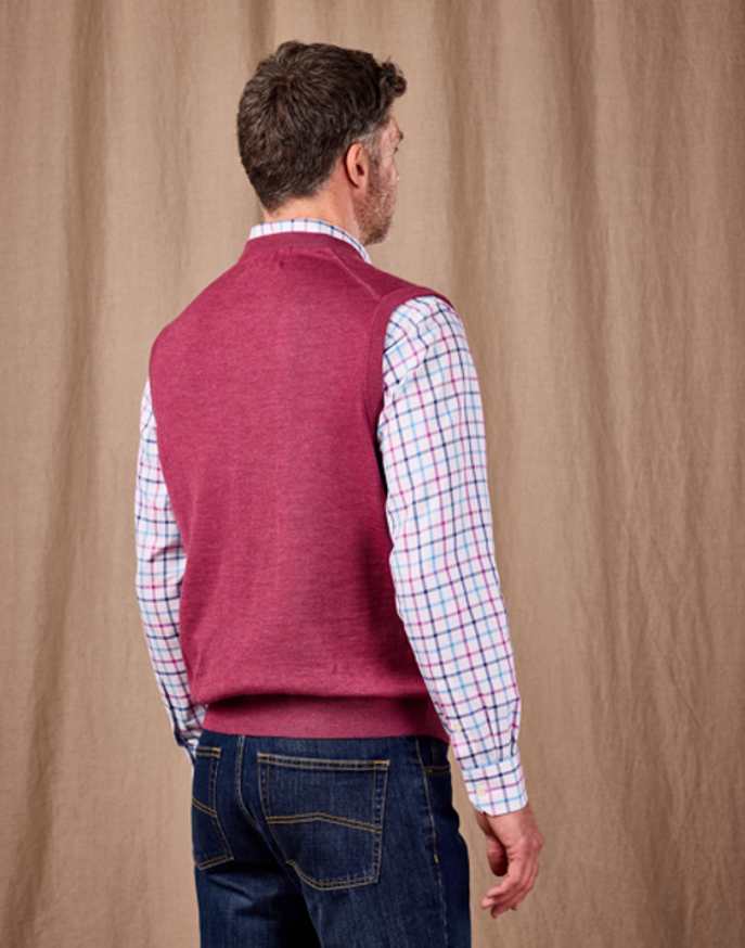 Merino Sleeveless Jumper - Dusty Rose