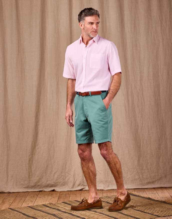 Flat Front Shorts - Sea Green