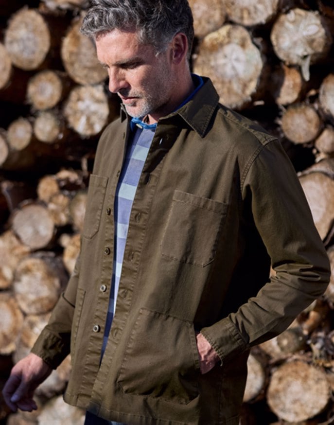 Cotton Overshirt - Bark