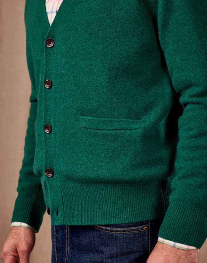 Lambswool Cardigan - Green