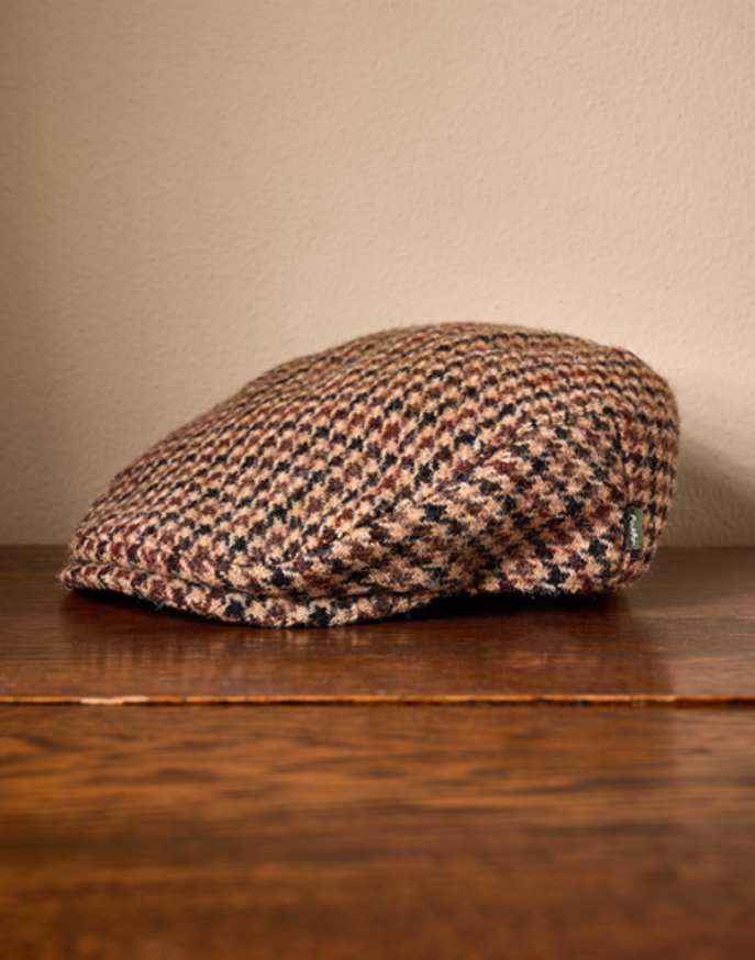 Tweed Flat Cap - Brown Dogtooth