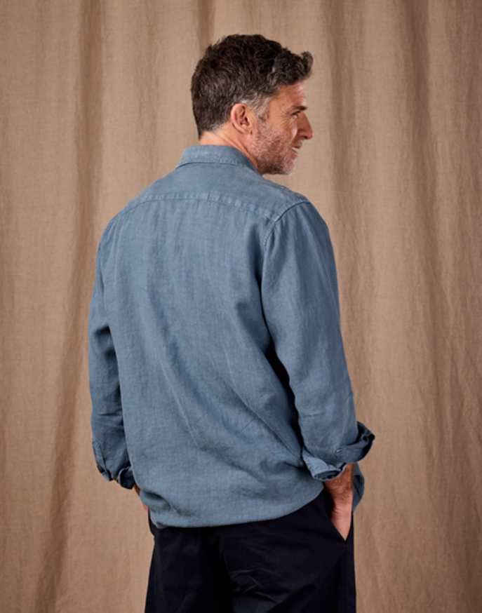 Linen Overshirt - Blue