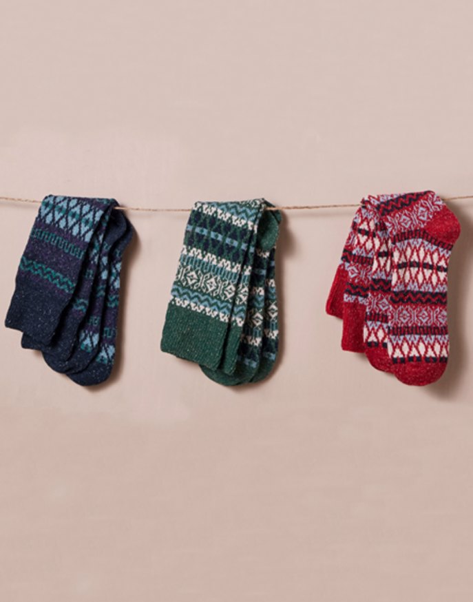 Sock Gift Box - Fair Isle