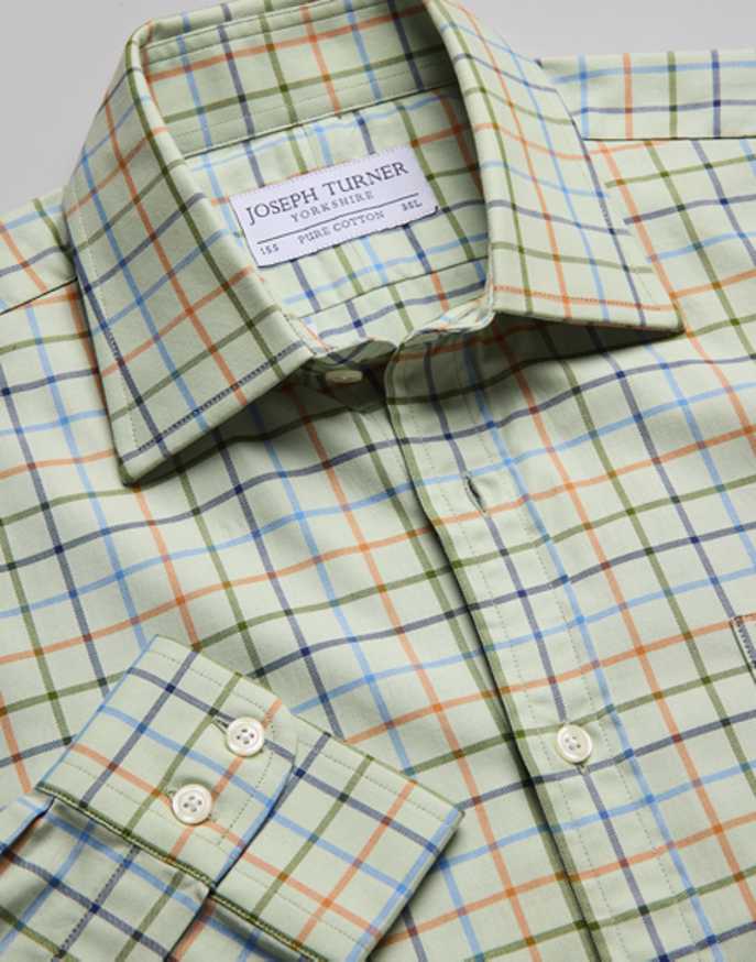 Green/Blue/Orange Country Check Shirt