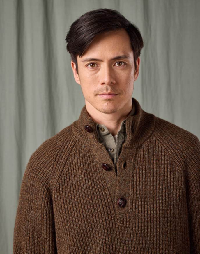 Yak Button Neck - Moss