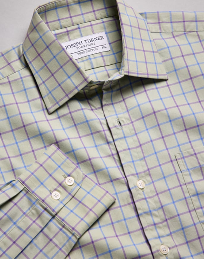 Olive/Blue/Lilac Country Check Shirt