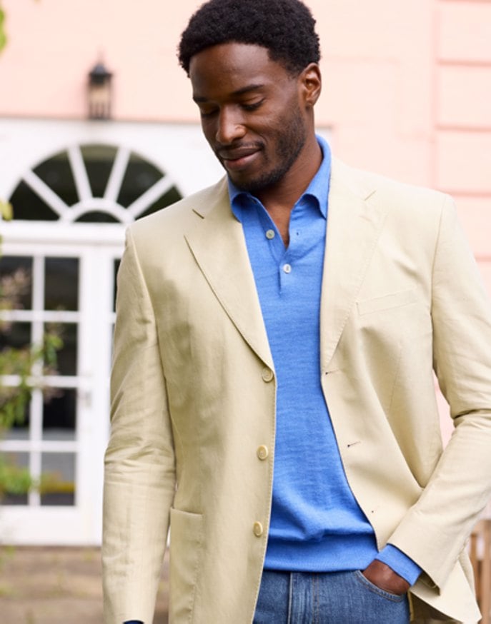 Unstructured Jacket - Stone