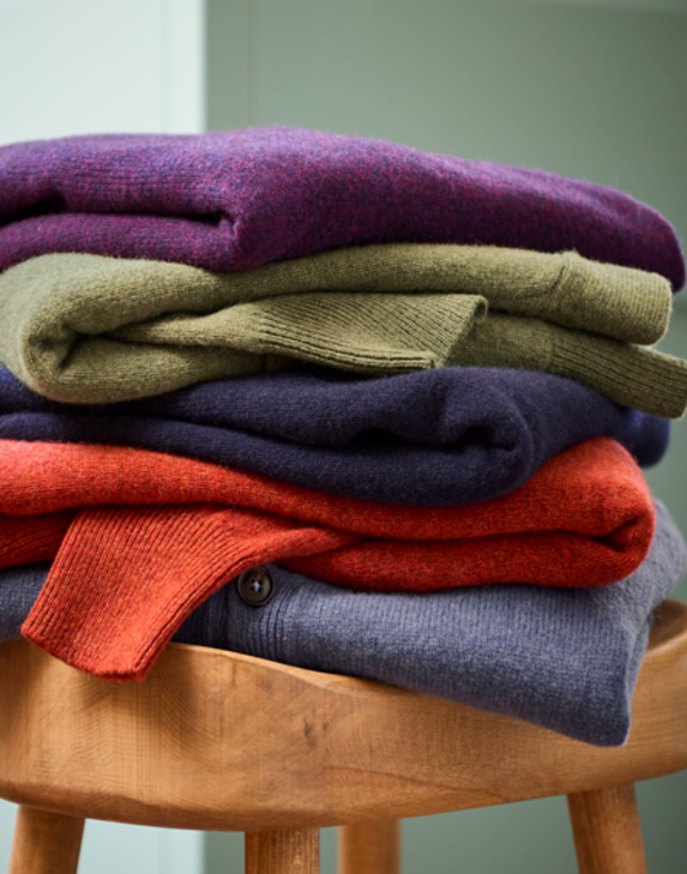 Lambswool Half Zip Jumper - Orange