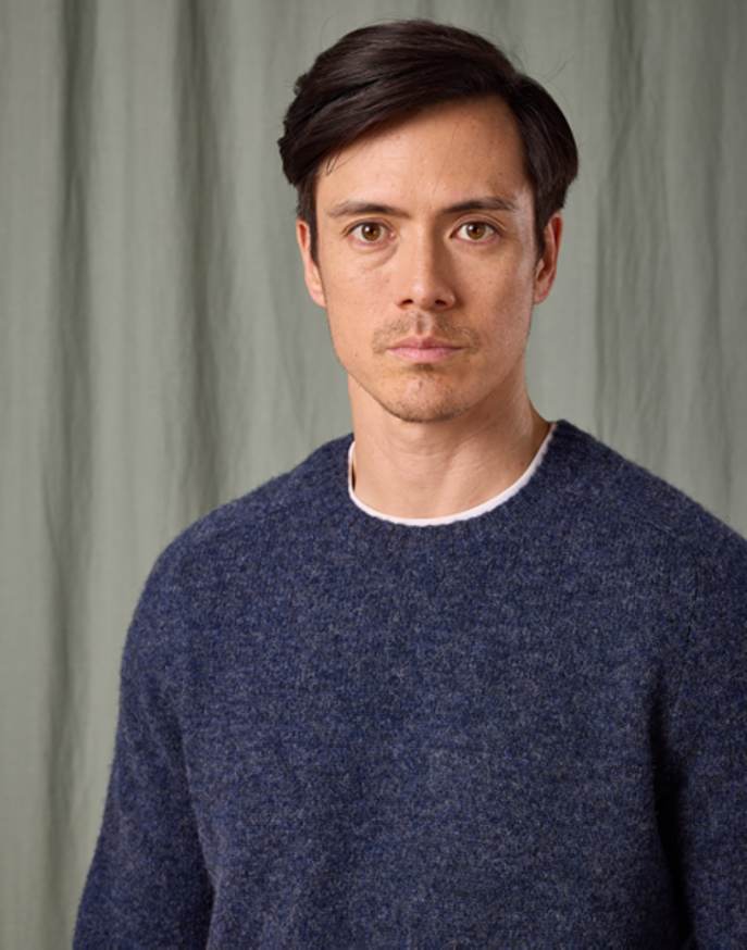Shetland Crew Neck Jumper- Denim