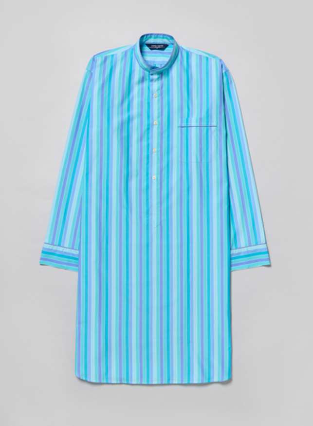 Nightshirt - Blue/Aqua Stripe (fine)
