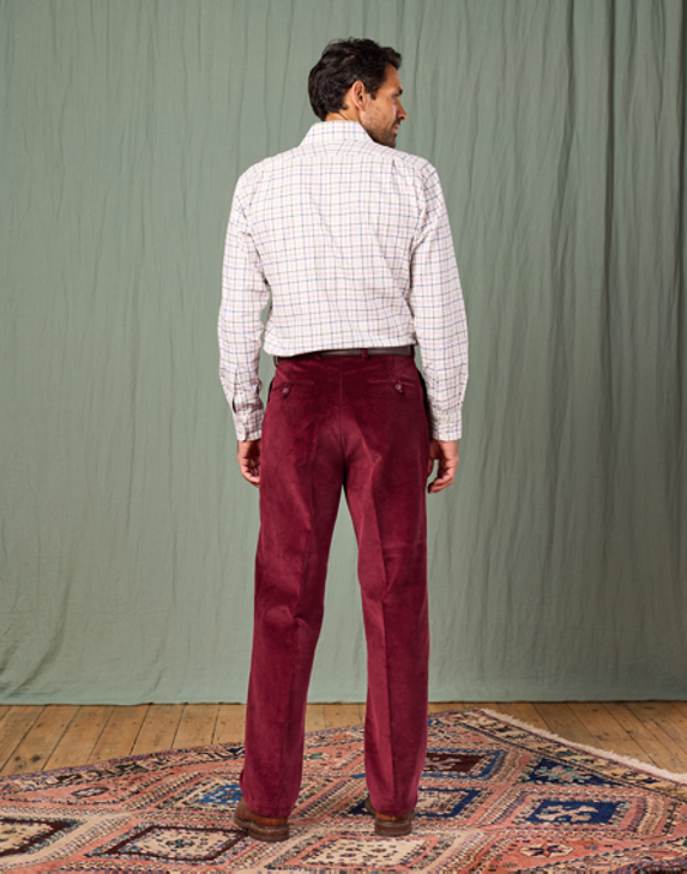 Corduroy Trousers - Burgundy