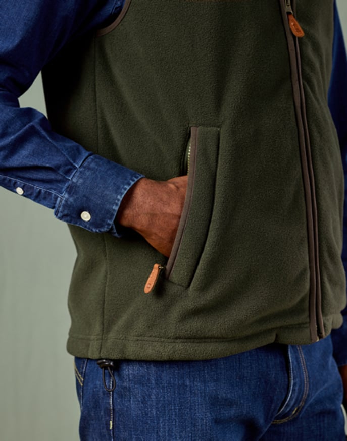 Fleece Gilet - Olive