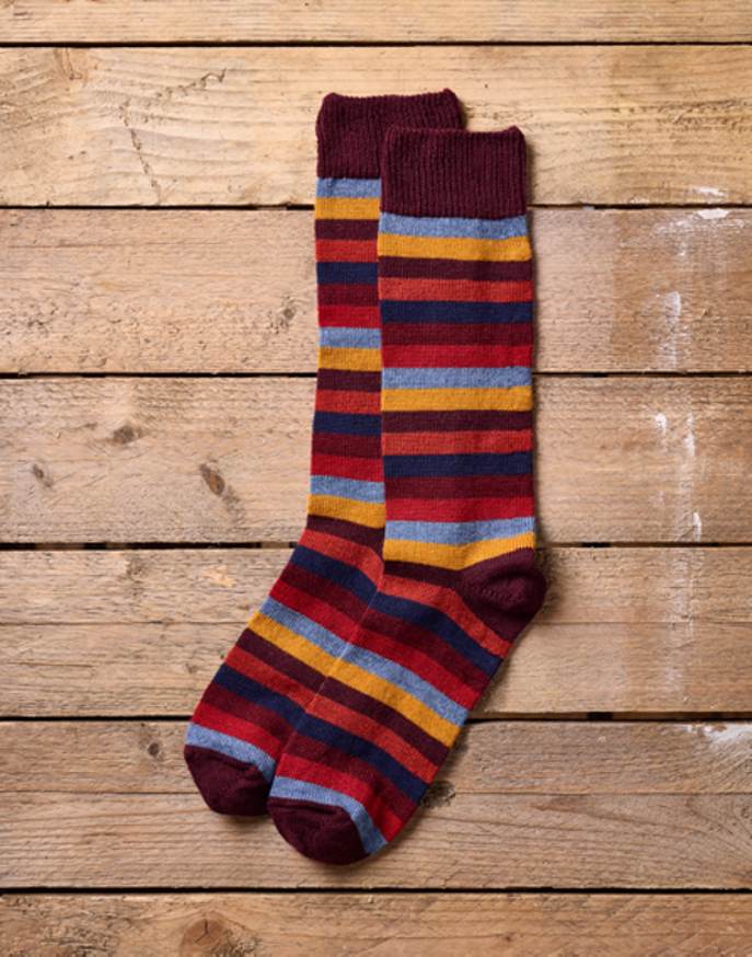 Striped Socks - Mulberry