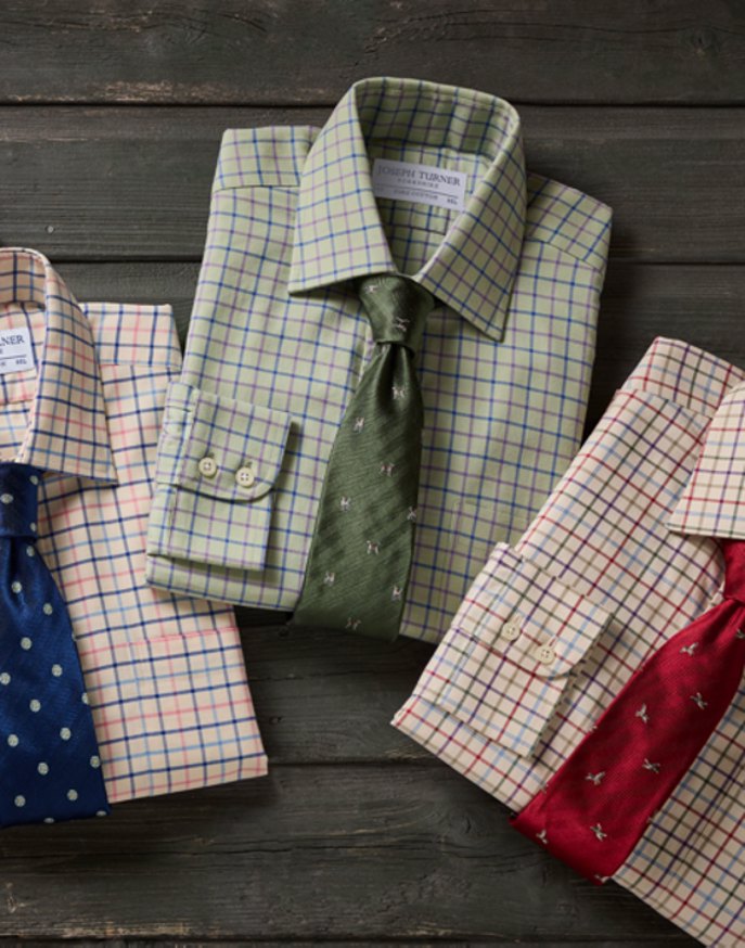 Olive/Navy/Damson Country Check Shirt
