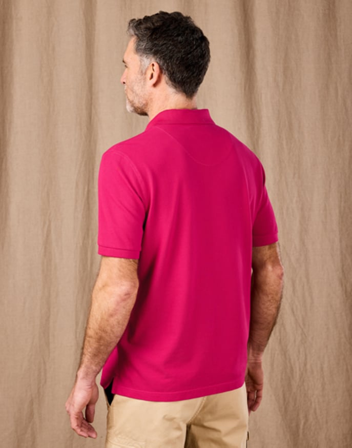 Pique Polo Shirt - Raspberry