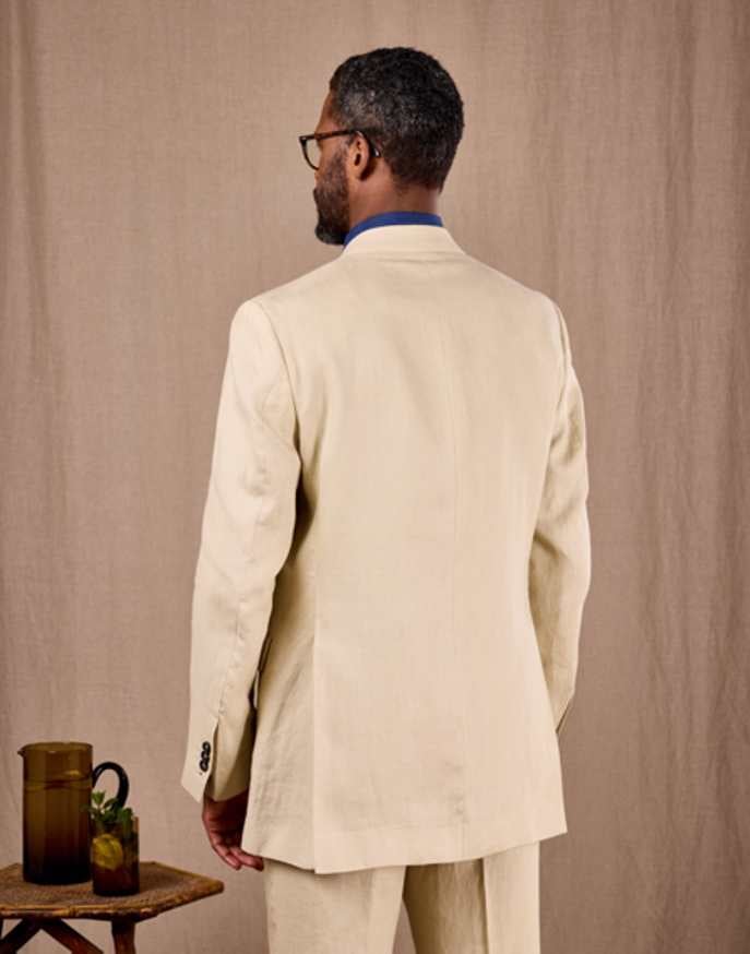 Linen Suit Jacket - Stone