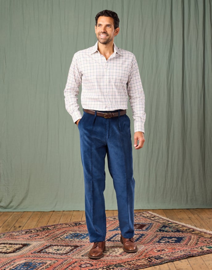 Corduroy Trousers - Blue