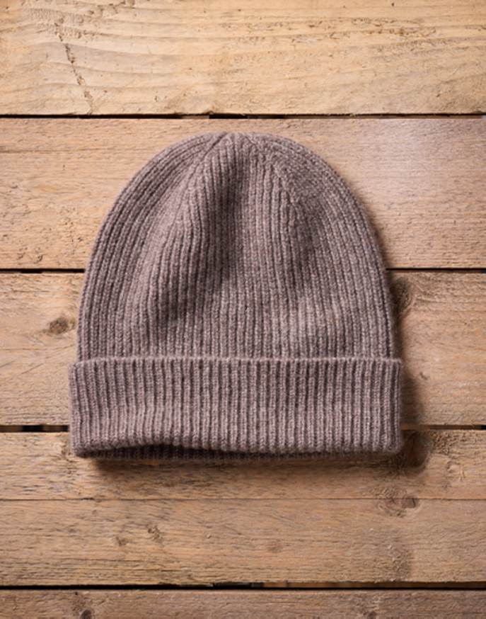 Cashmere Beanie Hat - Cobble