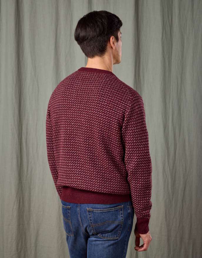 Nordic Crew Neck Jumper - Red