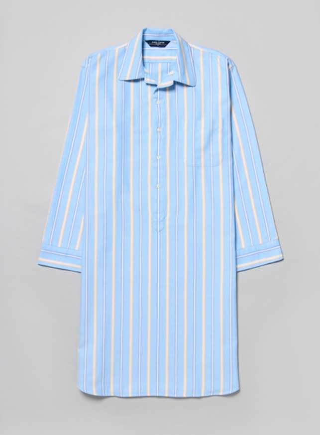 Nightshirt - Blue/Yellow Stripe (brushed)