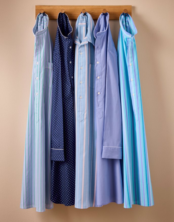 Nightshirt - Blue/Aqua Stripe (fine)