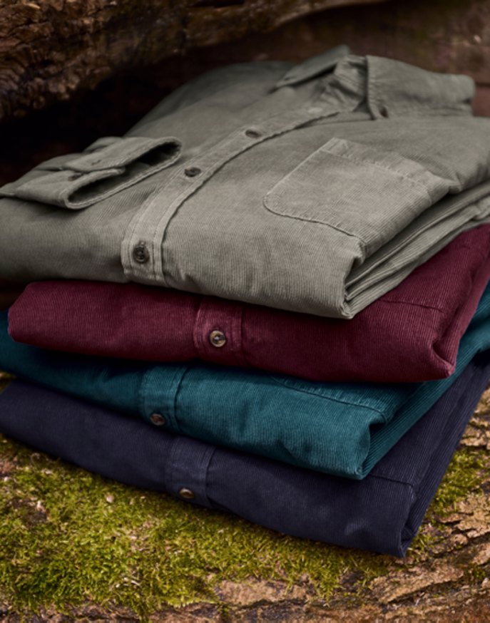 Needlecord Shirt - Light Olive