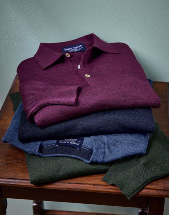 Merino Crew Neck Jumper - Navy