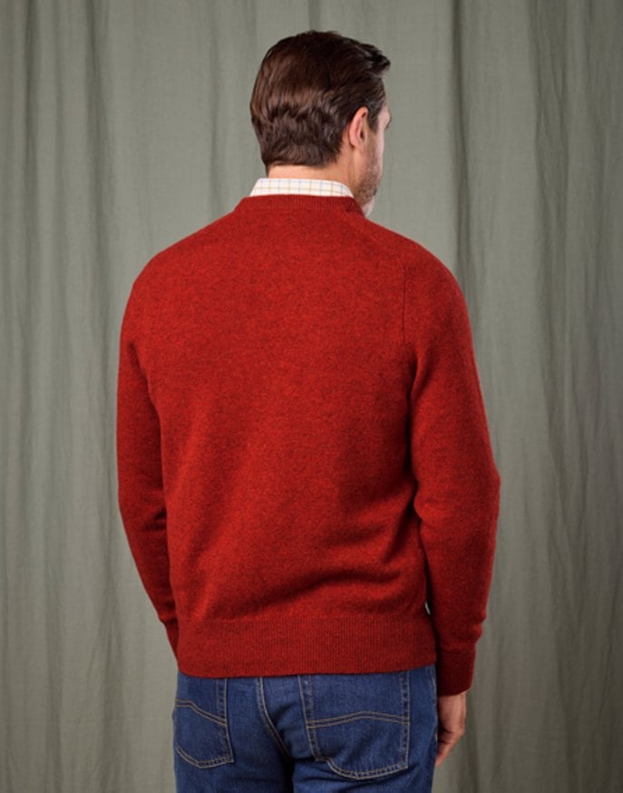Lambswool Crew Neck Jumper - Orange
