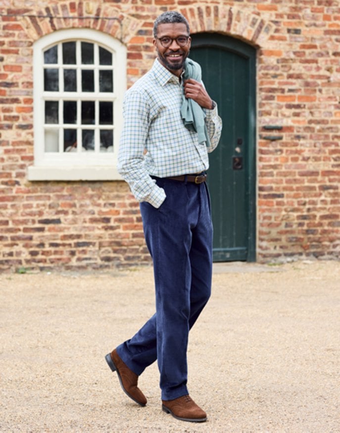 Corduroy Trousers - Blue