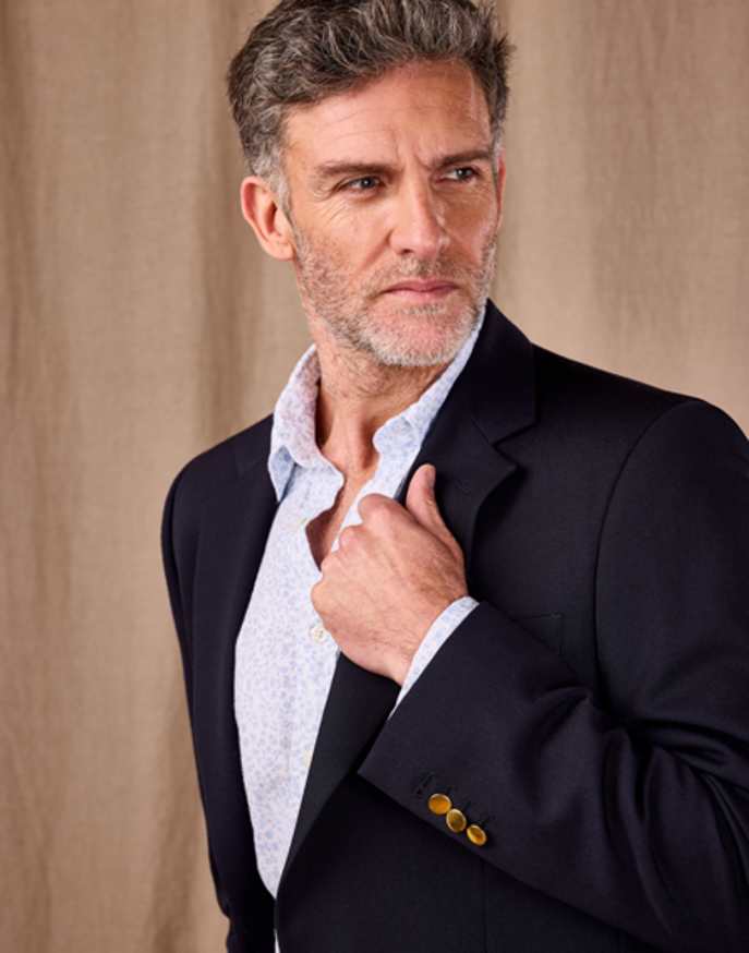 Single Breasted Blazer - Navy