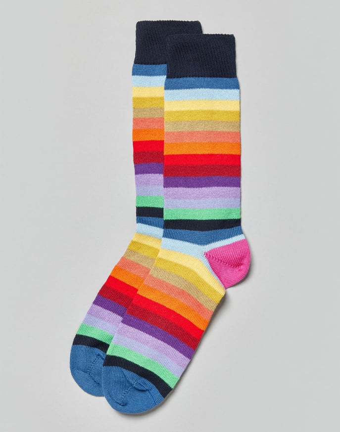 Multi Stripe Socks - Navy