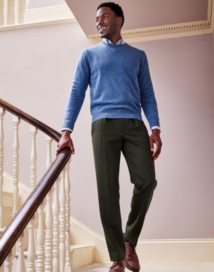 Cavalry Twill Trousers - Dark Olive