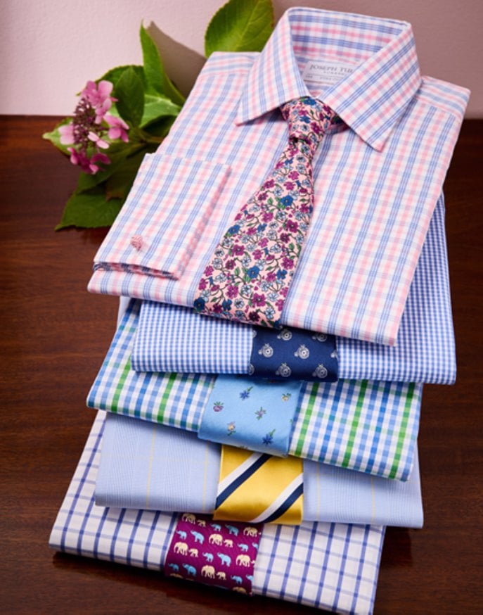 Blue/Yellow Prince of Wales Check Shirt