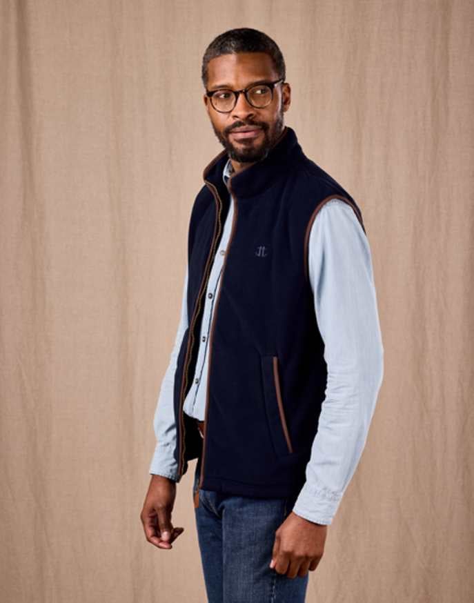 Fleece Gilet - Navy