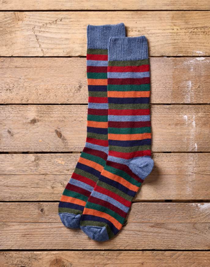 Striped Socks - Blue