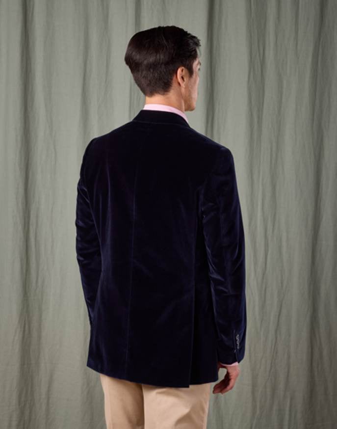 Classic Velvet Jacket - Navy