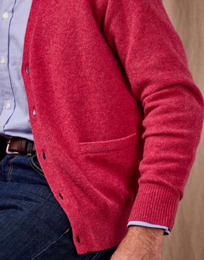 Lambswool Cardigan - Rose