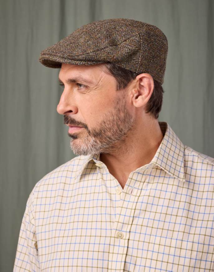 Tweed Flat Cap - Moorland Herringbone
