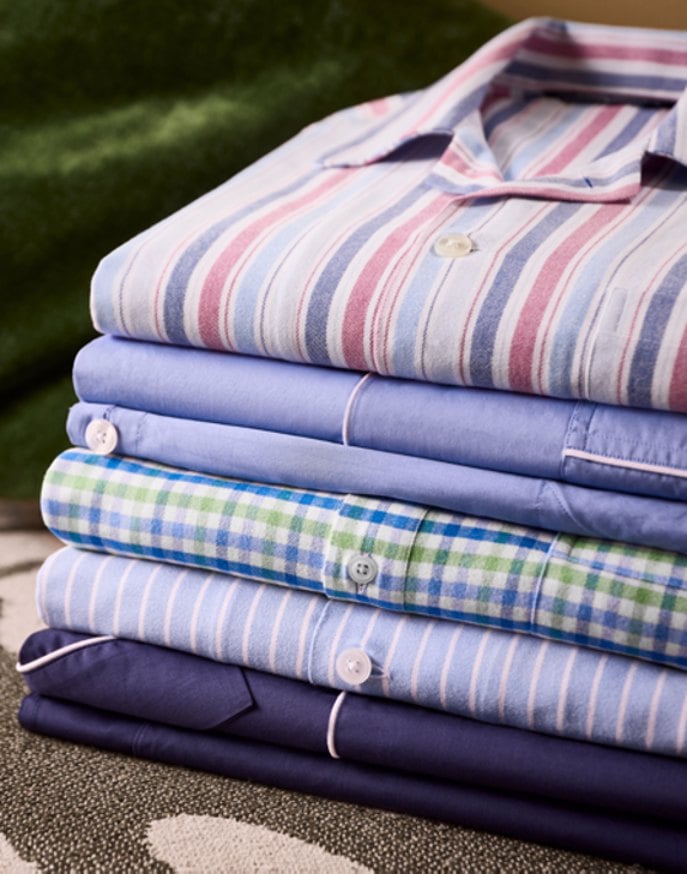 Pyjamas - Blue/Green Check (Brushed)