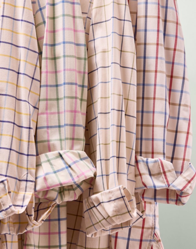 Red/Blue/Taupe Country Check Shirt