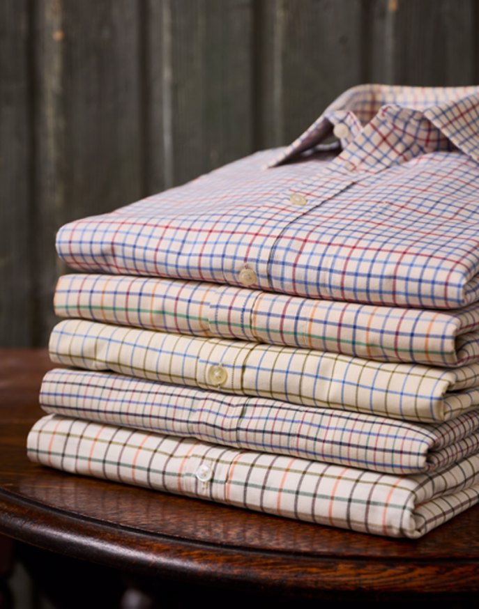 Olive/Cornflower Country Check Shirt