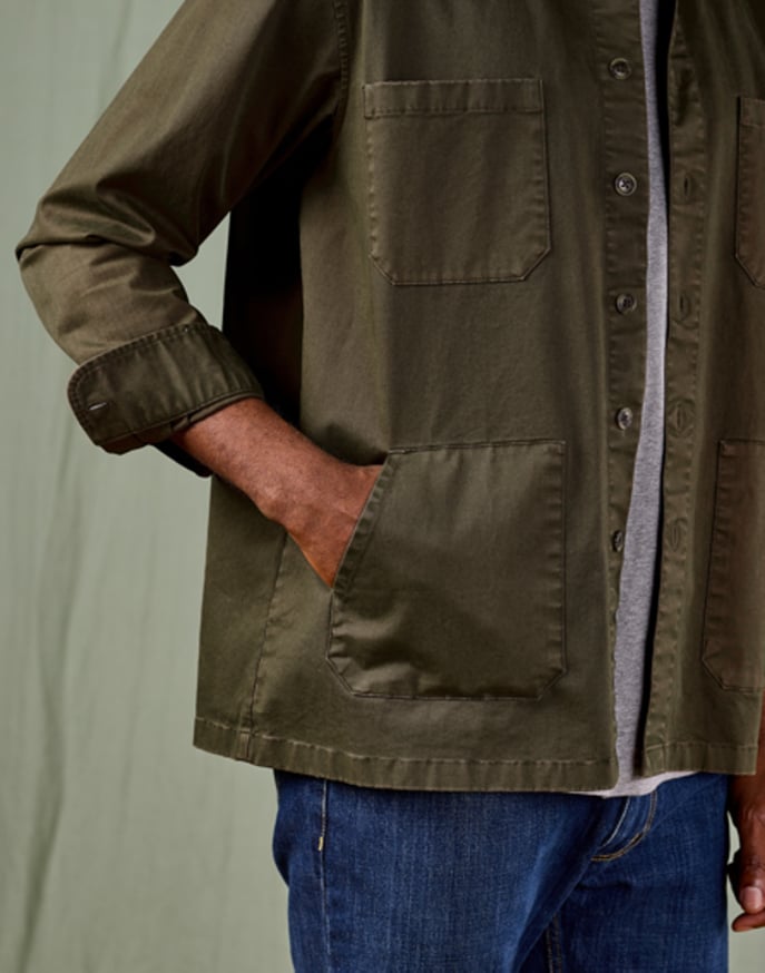 Cotton Overshirt - Bark
