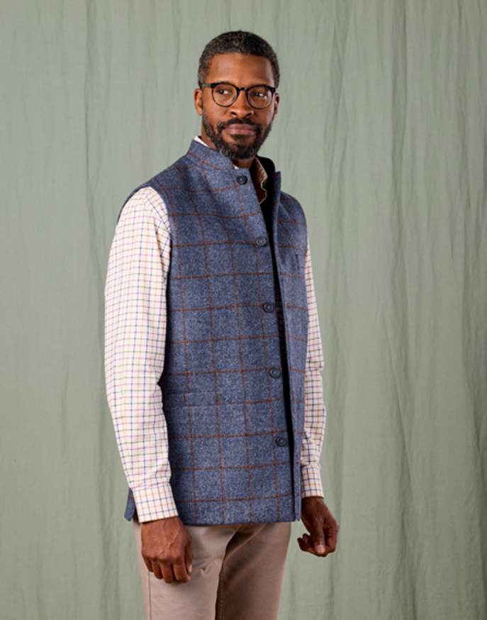 トップス heve Tweed Gilet navy Tweed Gilet black | HEVE