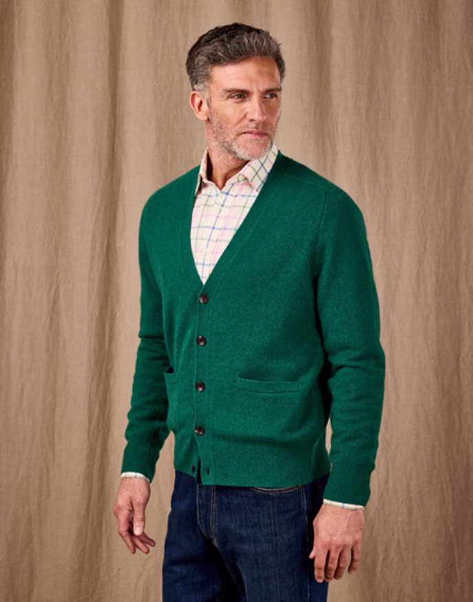 Lambswool Cardigan - Green