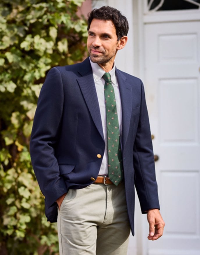 Single Breasted Blazer - Navy